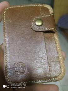 Handmade small leather card holder