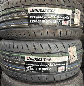 225/45/18 Bridgestone Re004 Tayar Baru Tahun2025