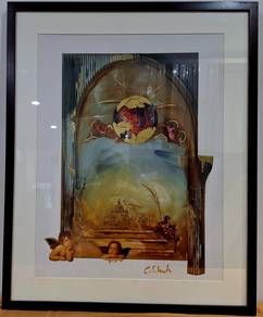 Vintage Surrealist Art Print – Signed C. Shuh