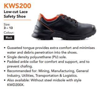 Safety Shoe King's Low Cut Lace Black KWS200