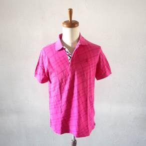 Burberry London Pink Checkered Polo Shirt