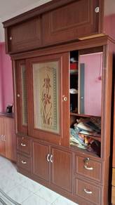 Big Wooden Wardrobe with Sliding Doors