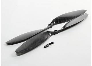 Carbon Fiber Propeller 12x3.8 Black cw+ccw in pair