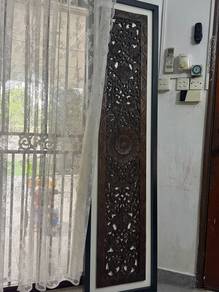 Vintage teak Carved Bali panel