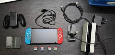 Nintendo Switch with 4 games