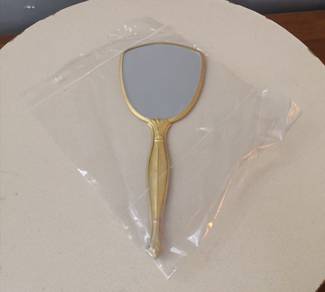 Iron handheld mirror vintage