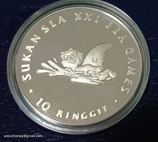 Sea Games XXI 2001 Rm10 Silver Coin