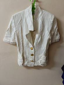 755.vintage yves saint laurent white jacket