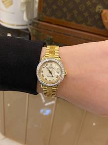 Rolex Lady Datejust Ref 6927 Half 18k 750 Yellow G
