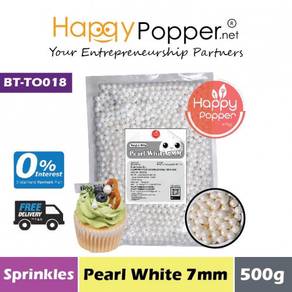 Bakery Jimmies Sprinkles - Pearl White 7mm 500g