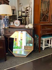 Authentic VINTAGE 1970s OCTAGONAL solid OAK Wood