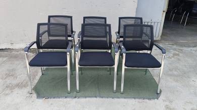 YE43BR Kerusi Tamu Pejabat Mesh Back Arm Chair