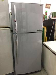 Grey 2 Pintu Fridge Toshiba Refrigerator Peti Ais