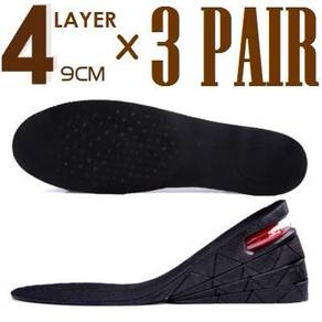 3PAIR x 9CM TAPAK KASUT TAMBAH TiNGGI SHOES INSOLE