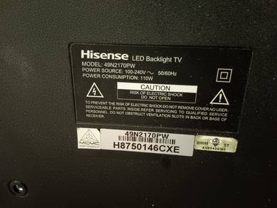 spare part Hisense tv