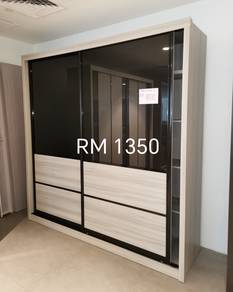 8'x8' anti-jump melamine sliding door wardrobe