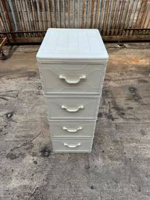 4 Tier Plastic Drawer Cabinet Laci Rack
