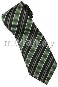 EG9 Green Yellow Black White Strip Formal Neck Tie