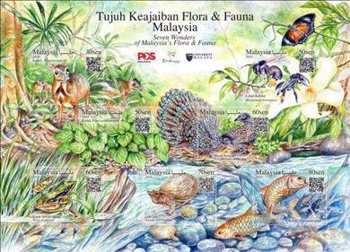 Mint Stamp Sheet 7 Wonders Flora Fauna 2016