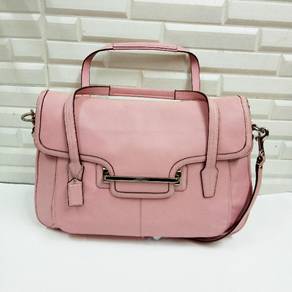 COACH Taylor Leather Marin Flap Satchel