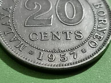 20 sen Malaysia Tahun 1957-KN