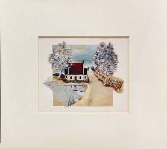 Countryside Seaside Village V Framed Print📢