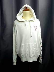 Guess Men's White Oversize Hoodie