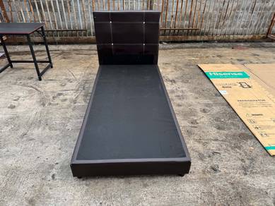 Divan Katil Single Bed Frame Leather