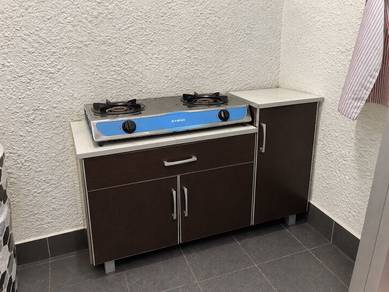 Kitchen and Stove Cabinet