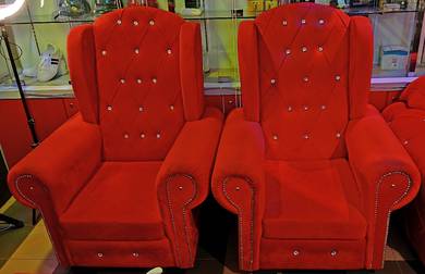2wing chair+1long bench+coffee table