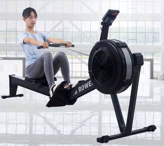 Air Rowing Cardio Rower Foldable Back Exercise Gym