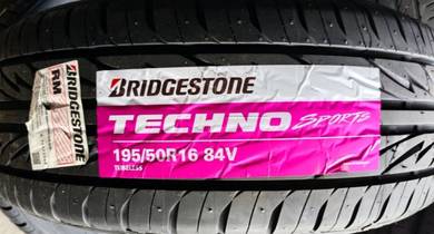 195 50 16 BRIDGESTONE TECHNO SPORT Tayar Tyre New