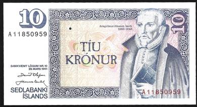 Iceland 10 kronur L.1961 (1981) - Pick P48a   unc