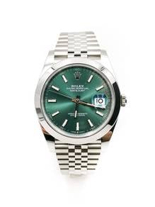 New Rolex Datejust 41 Mint Green Index 126300