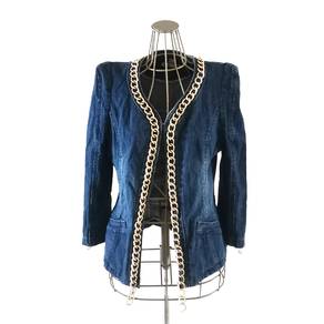 Love Moschino Denim Jacket With Chain Trim
