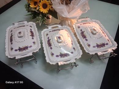 vintage set mangkup lauk 3 set
