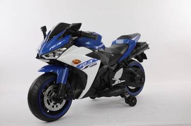 Kids Electric Ride-On Motorcycle (Blue)