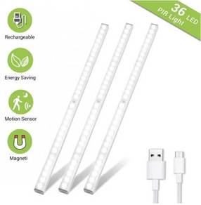 LAMPU 36 LED USB RECHARGEABLE MOTION SENSORS LiGHT