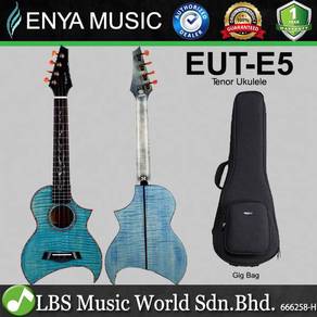 Enya EUT-E5 26 Solid Flame Maple Tenor Ukulele BL