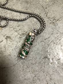 Custom Dragon Jade Pendant 925 Sterling Silver