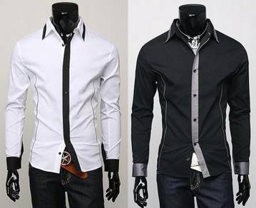 BLACK LONG SLEEVE SHiRT FORMAL KEMEJA HITAM 🔥