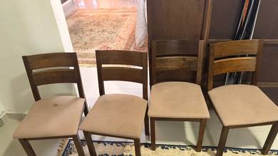 Solid Wood Dining Table Set (1 Table + 4 Chairs)