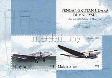 Miniature Sheet Air Transportation Malaysia 2007