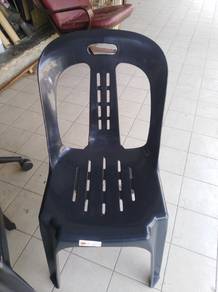 Black Solid Plastic Chair TA652