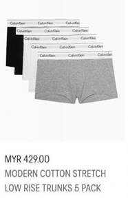 Calvin Klein - 5pcs Low Rise Trunks