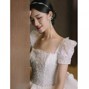 Glitter white wedding bridal dress gown RB2340
