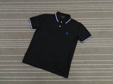 Kangol polo tee hitam biru saiz L