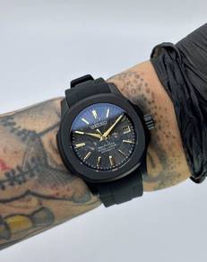 Custom Seiko Mod 40mm Matte Black Carbon Nautilus