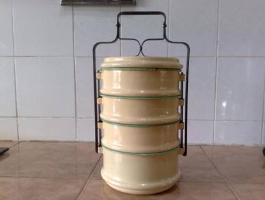 3501 bakul tingkat antique enamel tiffin carrier