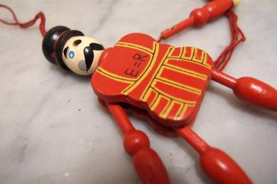 Vintage Wooden Beefeater Puppet on a String - UK
